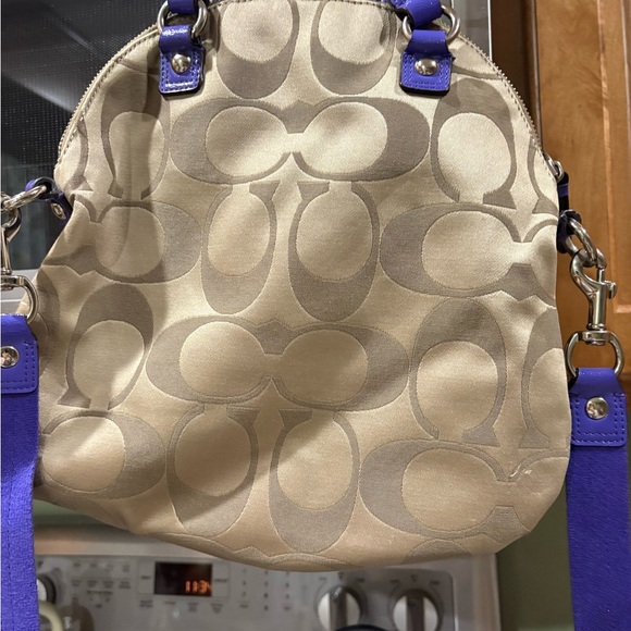 Coach poppy  Beige and Purple Women's Bag - Picture 5 of 10